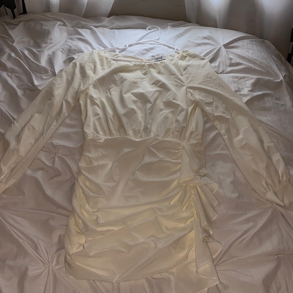 White dress, backless, from lilyful